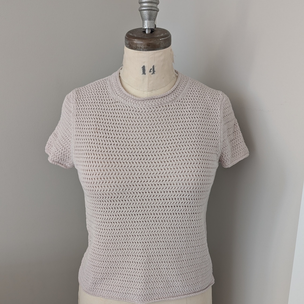 Joie Oatmeal Knit Shortsleeve Women's Top